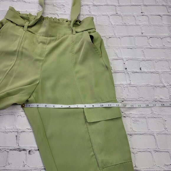 Michael Kors Light green paperback waist high rise belted jogger pants size S - Picture 2 of 12
